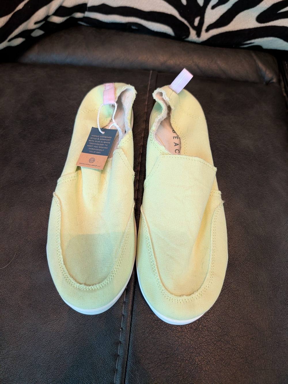 NWT Vionic Slip-On Sneakers in Light Green